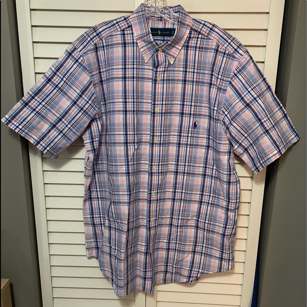 Great Condition Polo button down short sleeve shirt Size LT